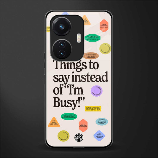 10 things to say back phone cover | glass case for vivo t1 44w 4g