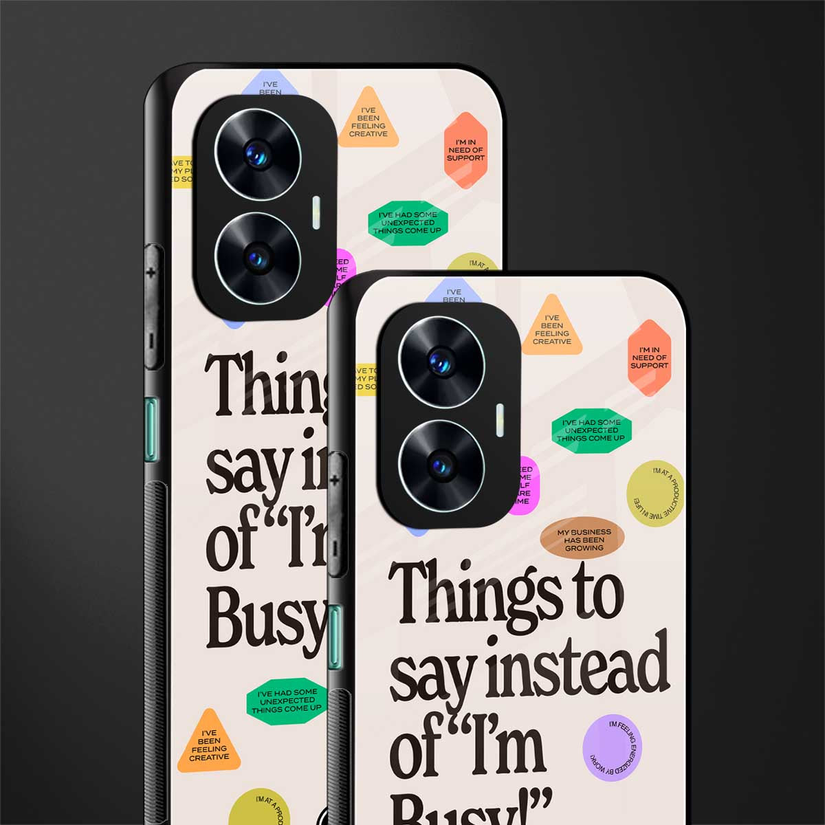 10 things to say back phone cover | glass case for realme c55