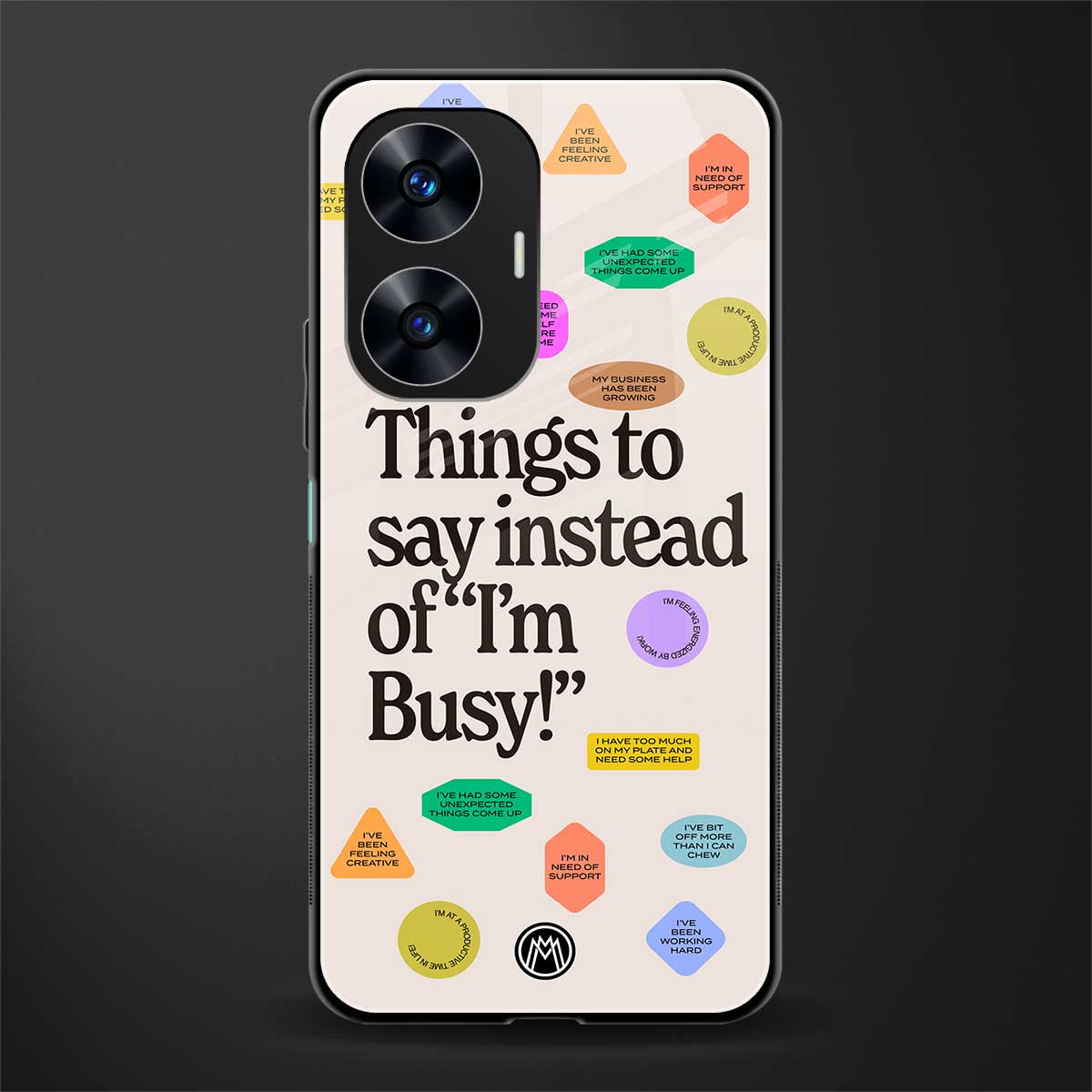 10 things to say back phone cover | glass case for realme c55