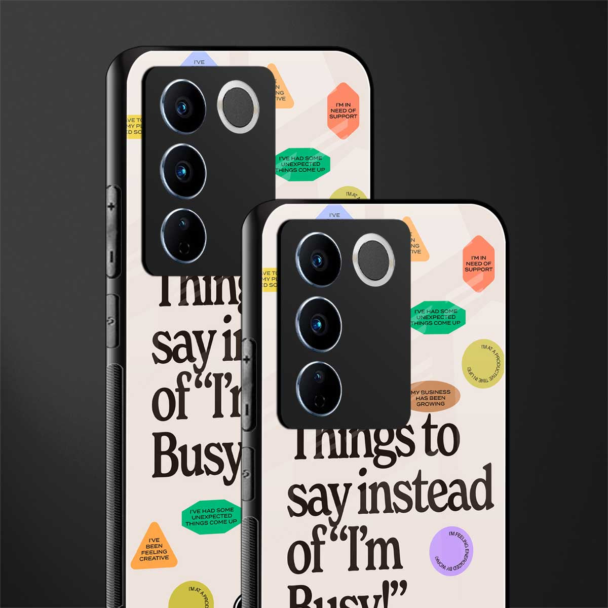 10 things to say back phone cover | glass case for vivo v27 pro 5g