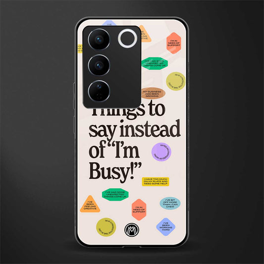 10 things to say back phone cover | glass case for vivo v27 pro 5g