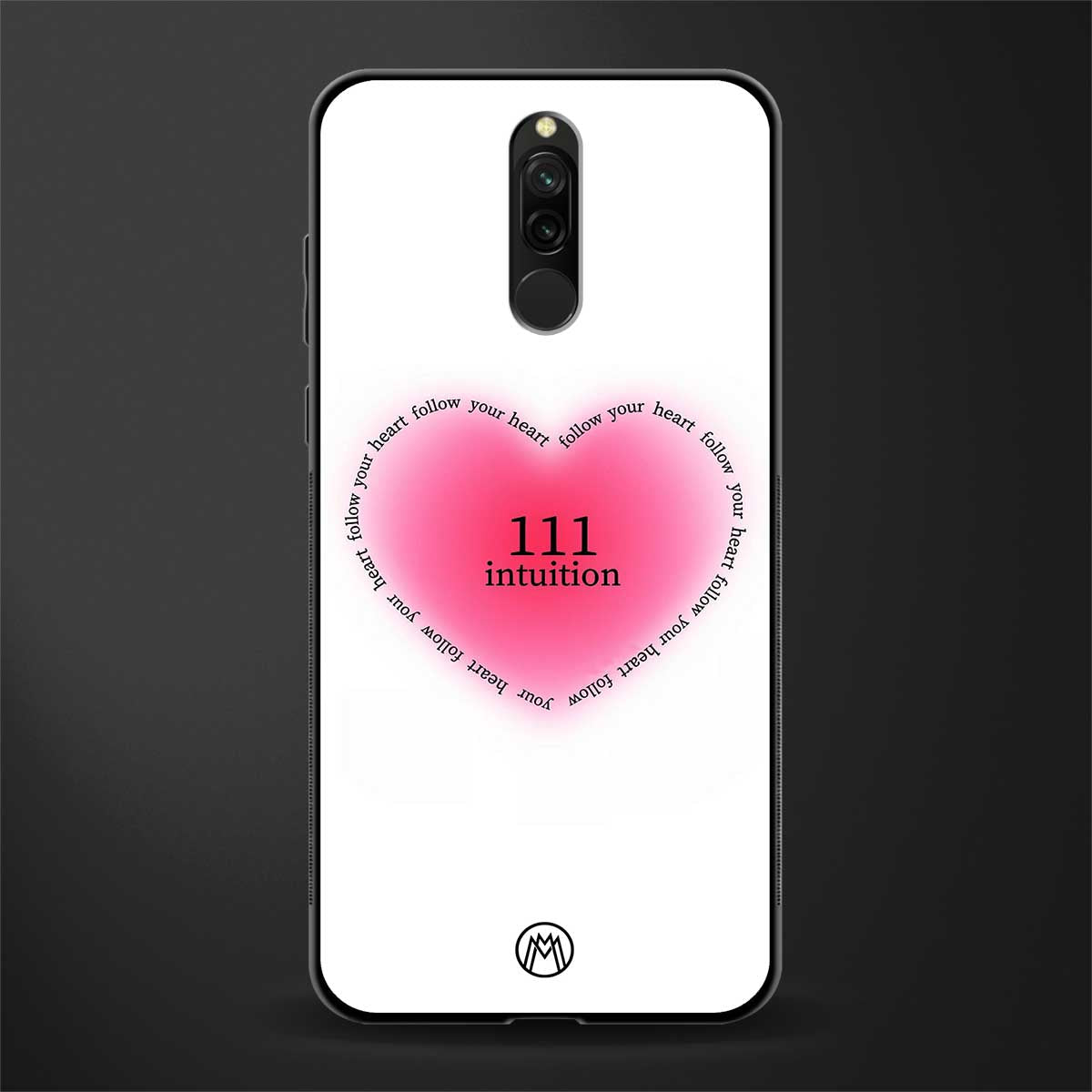 111 intuition glass case for redmi 8 image