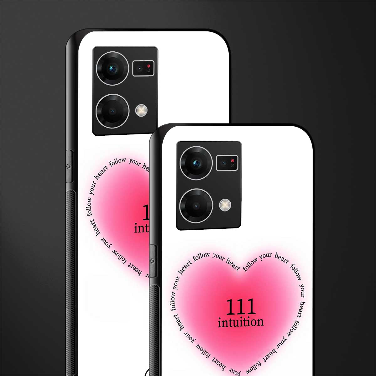 111 intuition back phone cover | glass case for oppo f21 pro 4g