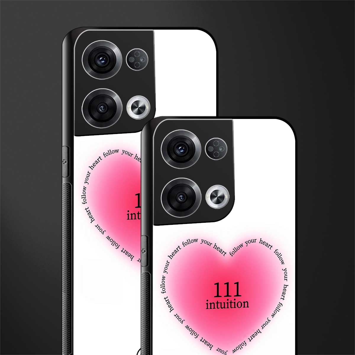 111 intuition back phone cover | glass case for oppo reno 8