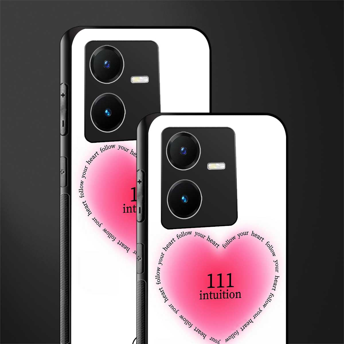 111 intuition back phone cover | glass case for vivo y22