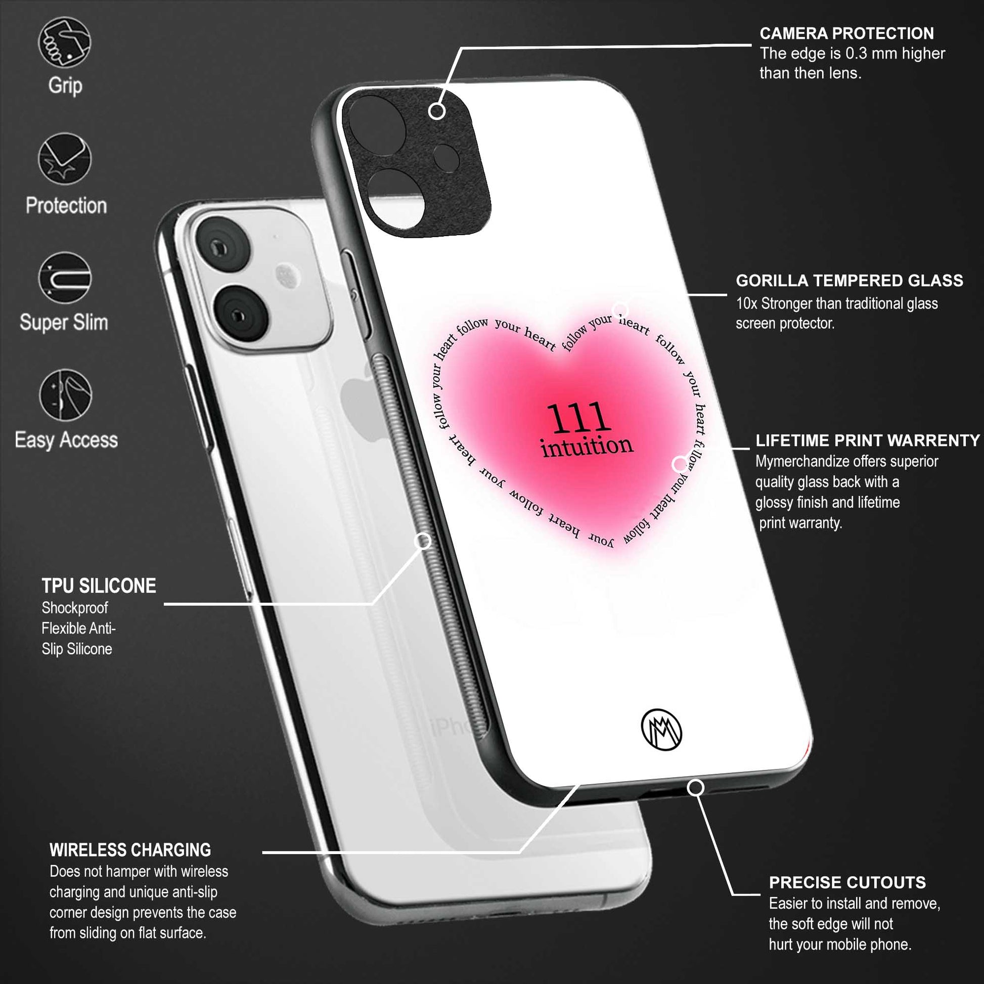 111 intuition back phone cover | glass case for vivo t1 44w 4g