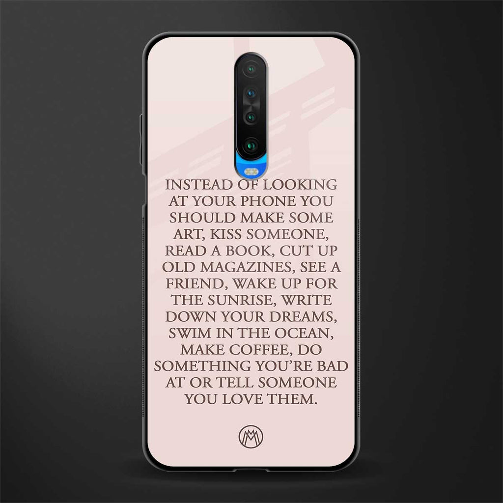 11 things to do glass case for poco x2 image