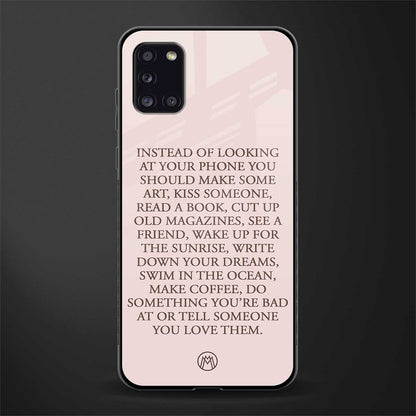 11 things to do glass case for samsung galaxy a31 image