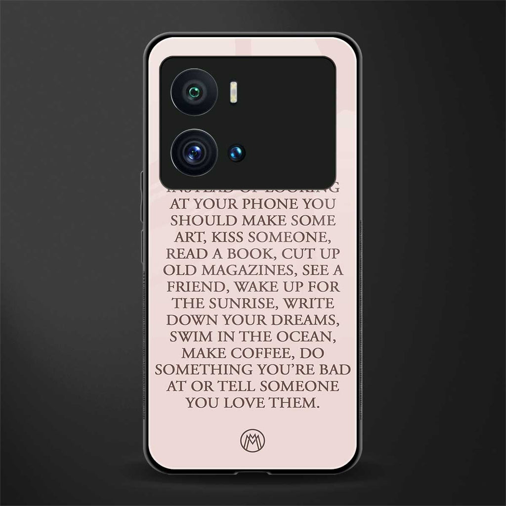 11 things to do back phone cover | glass case for iQOO 9 Pro