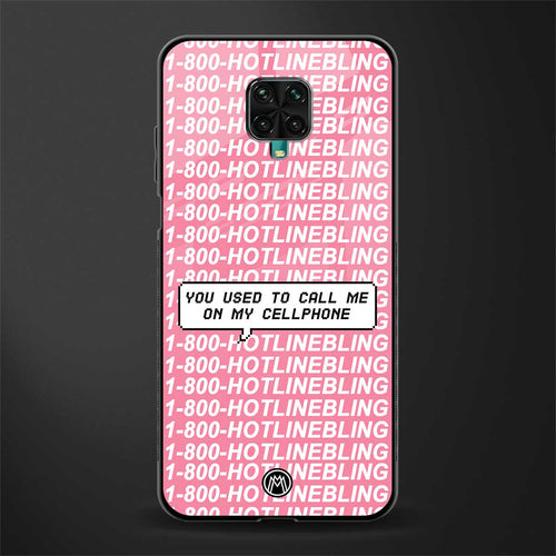 1800 hotline bling phone cover for redmi note 9 pro 