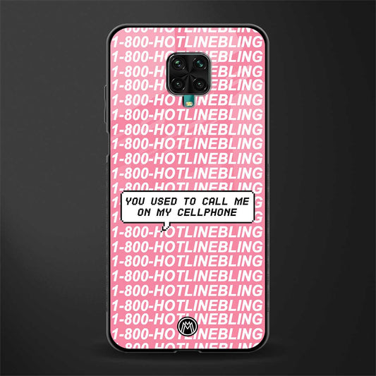 1800 hotline bling phone cover for redmi note 9 pro 