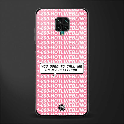 1800 hotline bling phone cover for redmi note 9 pro max 