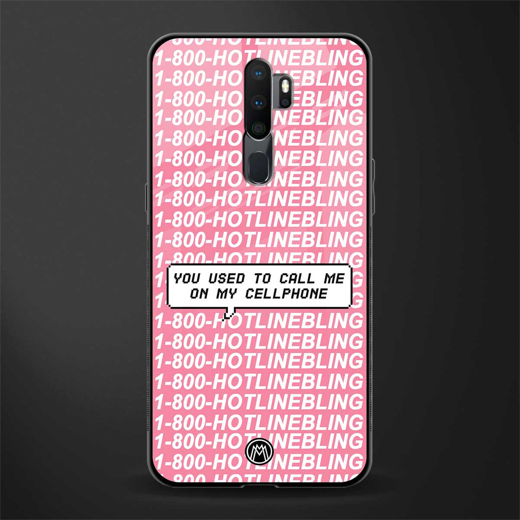 1800 hotline bling phone cover for oppo a9 2020 