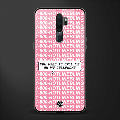 1800 hotline bling phone cover for oppo a9 2020 