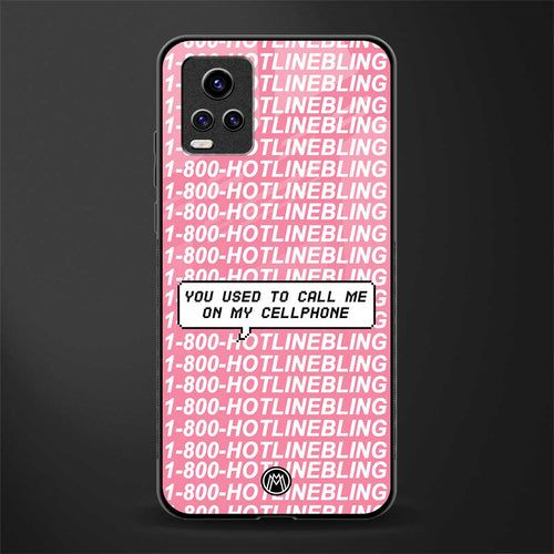 1800 hotline bling back phone cover | glass case for vivo y73