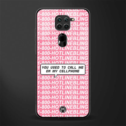 1800 hotline bling phone cover for redmi note 9 