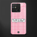 1800 hotline bling back phone cover | glass case for realme narzo 50a