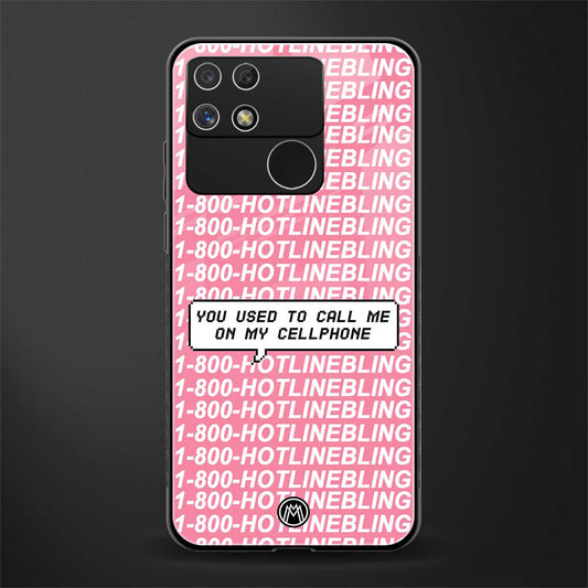 1800 hotline bling back phone cover | glass case for realme narzo 50a
