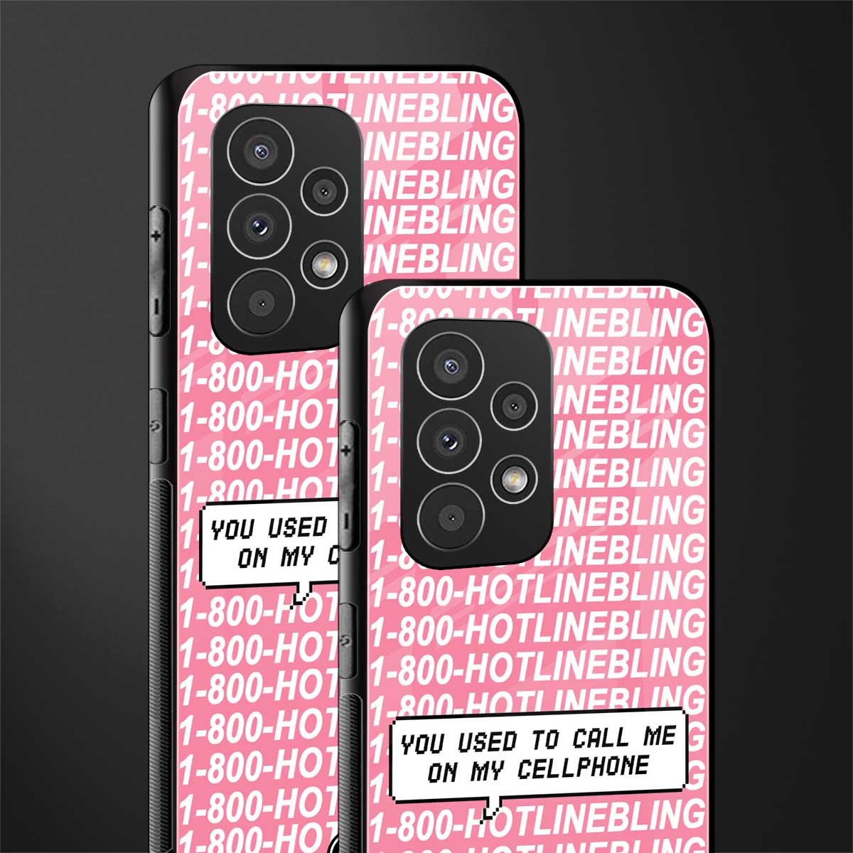 1800 hotline bling back phone cover | glass case for samsung galaxy a53 5g