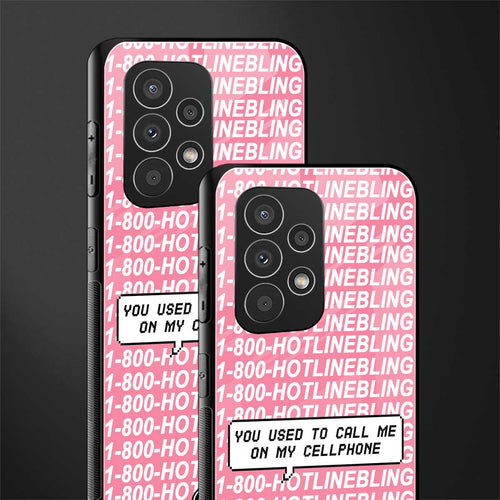 1800 hotline bling back phone cover | glass case for samsung galaxy a73 5g