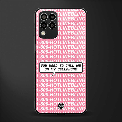 1800 hotline bling back phone cover | glass case for samsung galaxy m33 5g