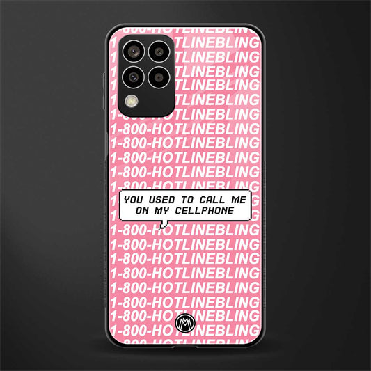 1800 hotline bling back phone cover | glass case for samsung galaxy m33 5g