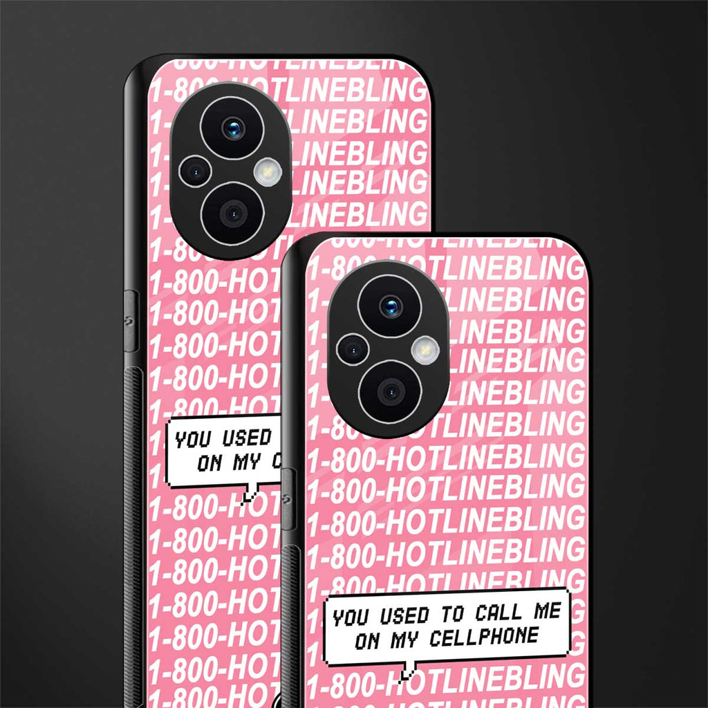 1800 hotline bling back phone cover | glass case for oppo f21 pro 5g