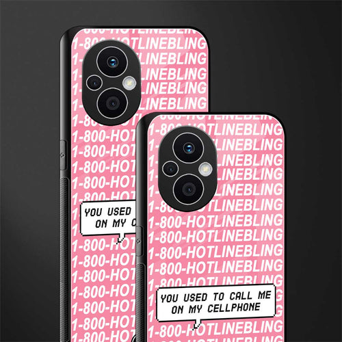 1800 hotline bling back phone cover | glass case for oppo f21 pro 5g