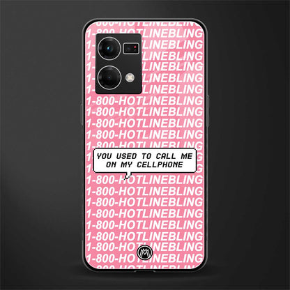 1800 hotline bling back phone cover | glass case for oppo f21 pro 4g
