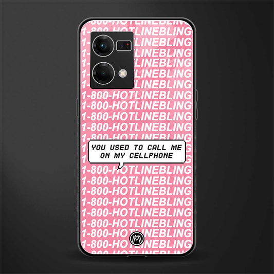 1800 hotline bling back phone cover | glass case for oppo f21 pro 4g
