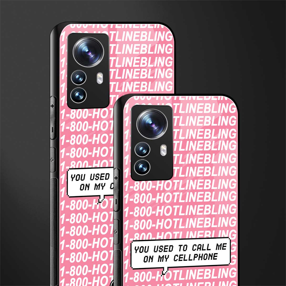 1800 hotline bling back phone cover | glass case for xiaomi 12 pro