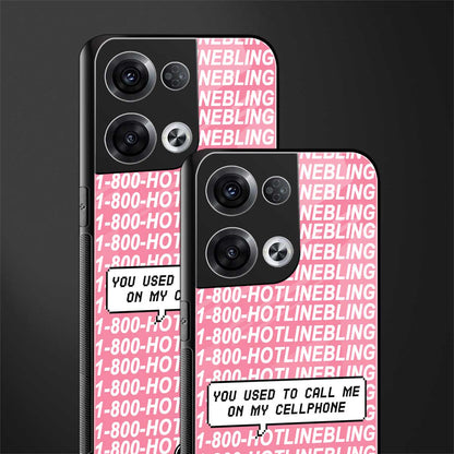 1800 hotline bling back phone cover | glass case for oppo reno 8