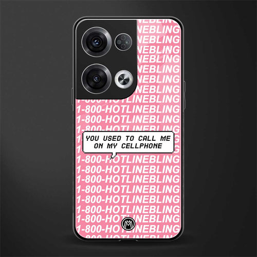 1800 hotline bling back phone cover | glass case for oppo reno 8