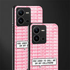 1800 hotline bling back phone cover | glass case for vivo v25-5g