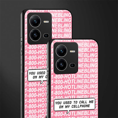 1800 hotline bling back phone cover | glass case for vivo v25-5g