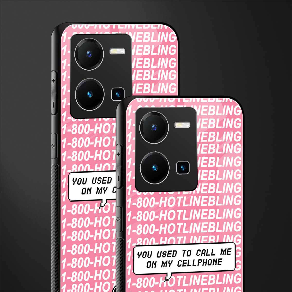 1800 hotline bling back phone cover | glass case for vivo y35 4g