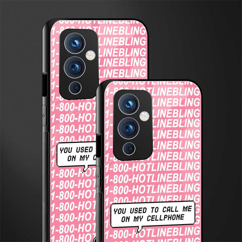1800 hotline bling back phone cover | glass case for oneplus 9