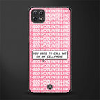 1800 hotline bling back phone cover | glass case for samsung galaxy f42