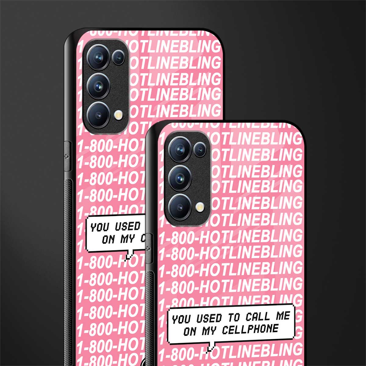 1800 hotline bling back phone cover | glass case for oppo reno 5