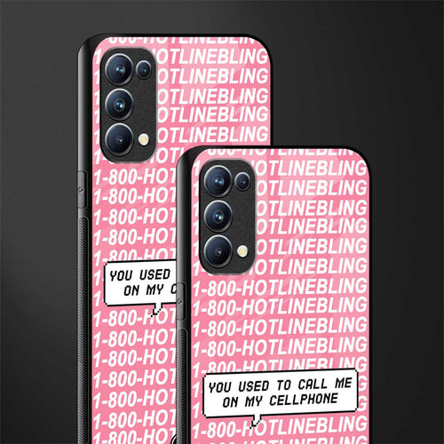 1800 hotline bling back phone cover | glass case for oppo reno 5