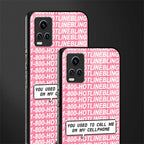 1800 hotline bling back phone cover | glass case for vivo v21e 4g