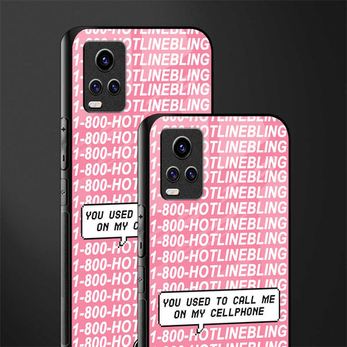 1800 hotline bling back phone cover | glass case for vivo v21e 4g