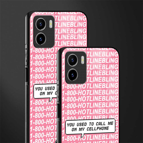 1800 hotline bling back phone cover | glass case for vivo y72