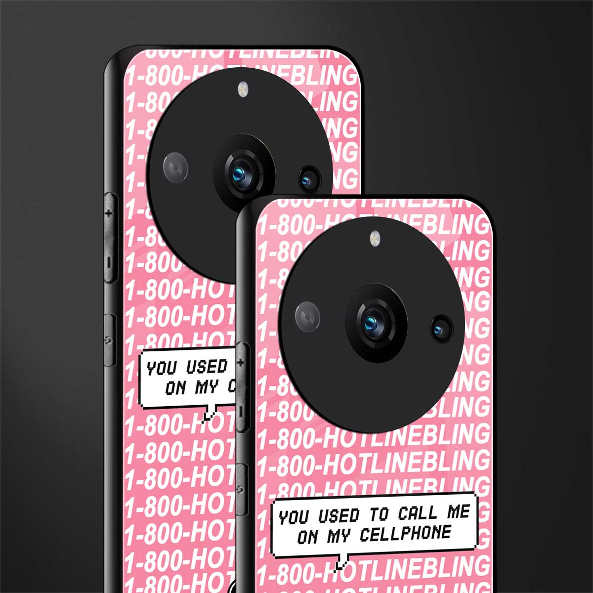 1800 hotline bling back phone cover | glass case for realme 11 pro 5g