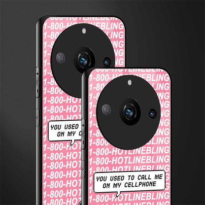 1800 hotline bling back phone cover | glass case for realme 11 pro 5g