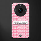 1800 hotline bling back phone cover | glass case for realme 11 pro 5g