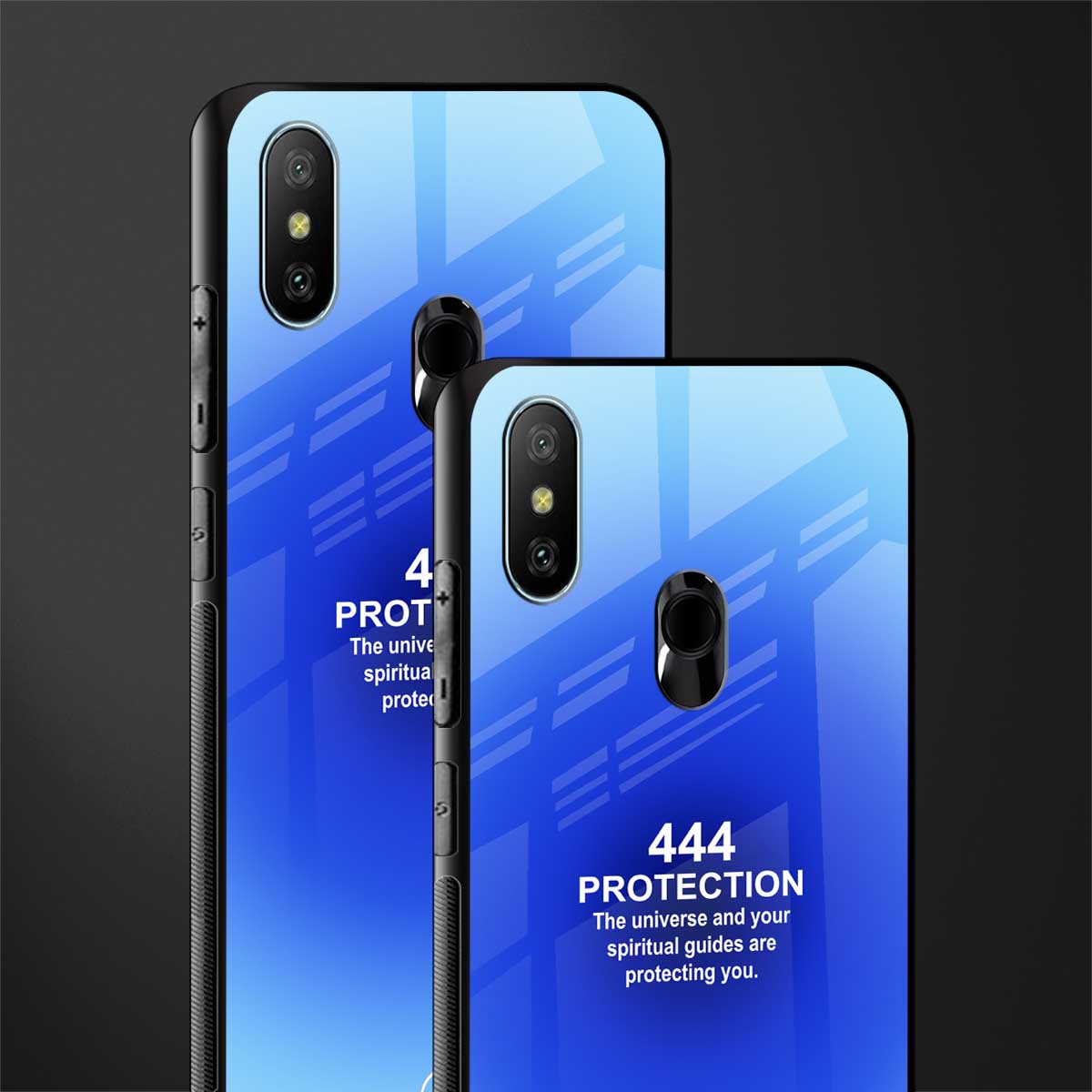444 protection glass case for redmi 6 pro image-2