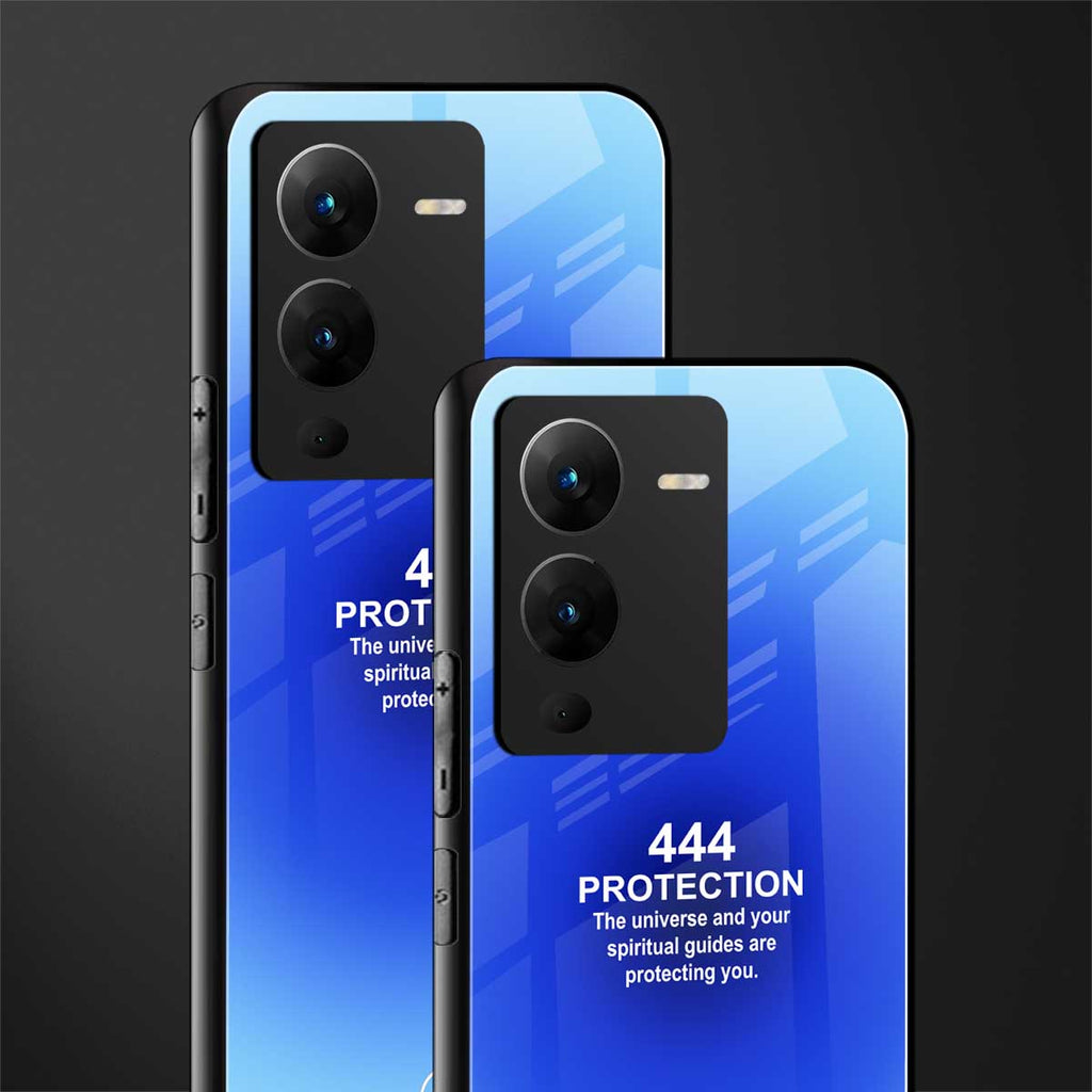 444 protection back phone cover | glass case for vivo v25 pro 5g