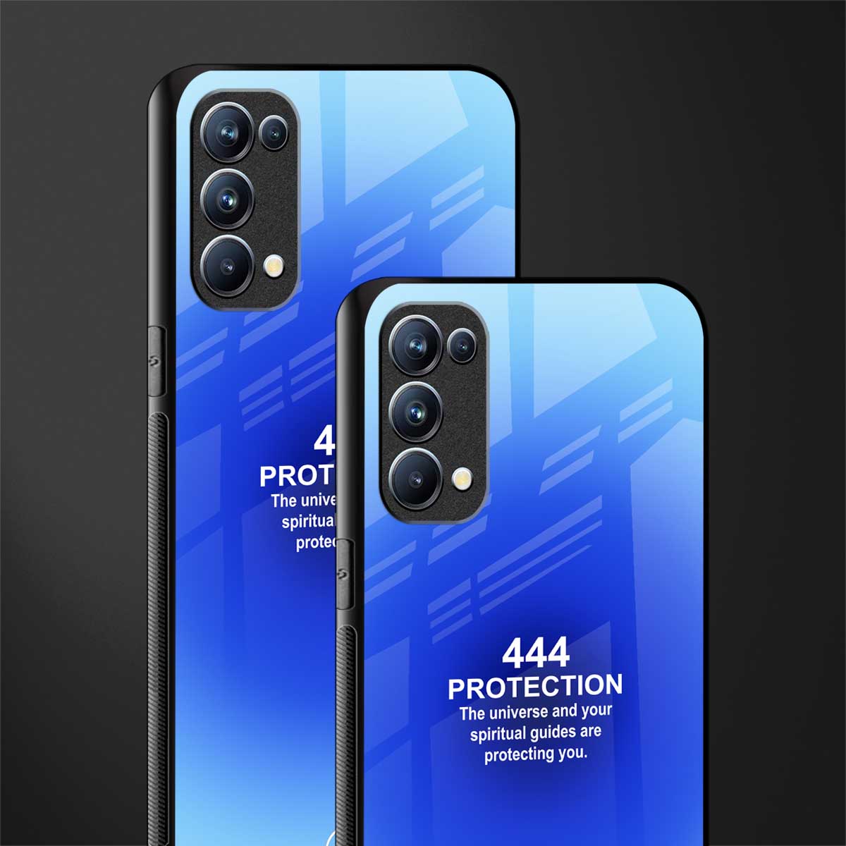 444 protection back phone cover | glass case for oppo reno 5