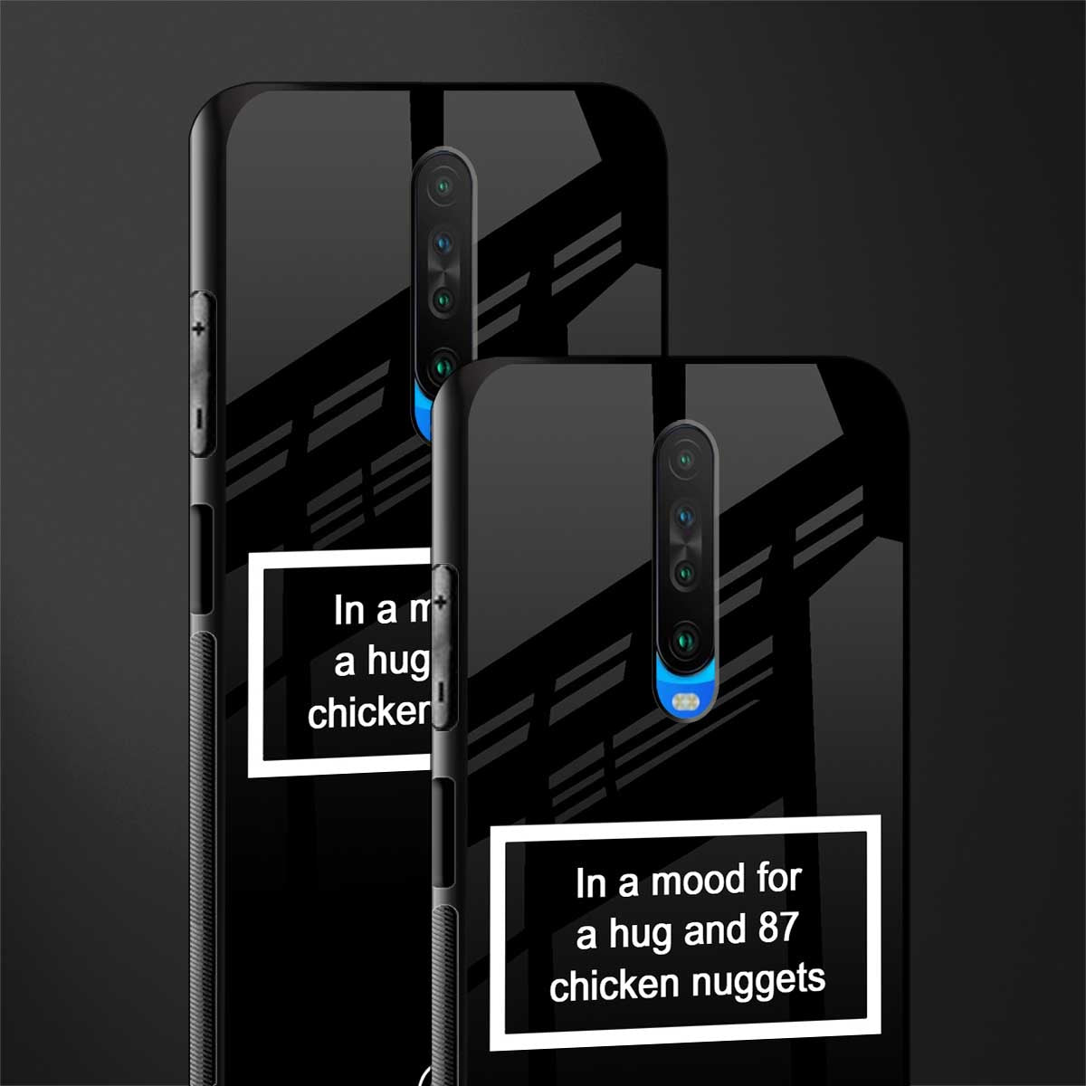87 chicken nuggets black edition glass case for poco x2 image-2